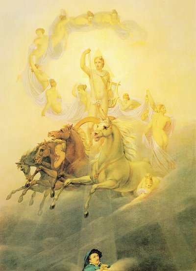 Apoll mit den Stunden von Georg Friedrich Kersting als Kunstdruck auf Leinwand