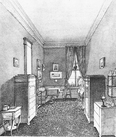 Blick in ein Wohnzimmer von Georg Friedrich Kersting als Kunstdruck auf Leinwand