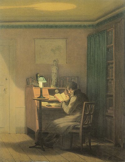 Der elegante Leser von Georg Friedrich Kersting als Kunstdruck auf Leinwand
