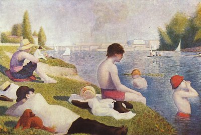 Badeplatz in Asnieres von Georges Seurat als Kunstdruck auf Leinwand