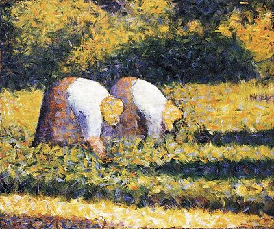 Baeuerinnen bei der ARbeit von Georges Seurat als Kunstdruck auf Leinwand