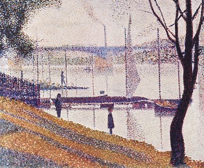 Bruecke von Courbevoie von Georges Seurat als Kunstdruck auf Leinwand