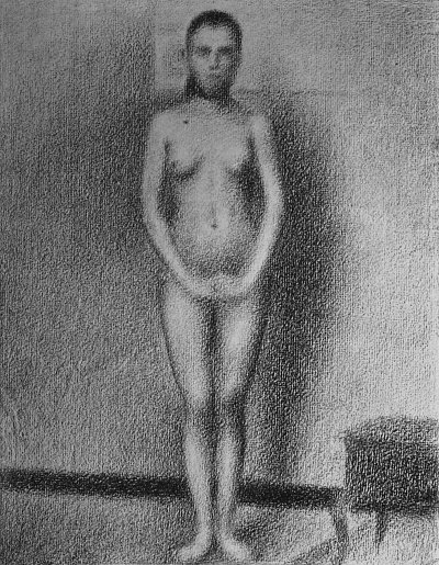 Das stehende Modell von Georges Seurat als Kunstdruck auf Leinwand