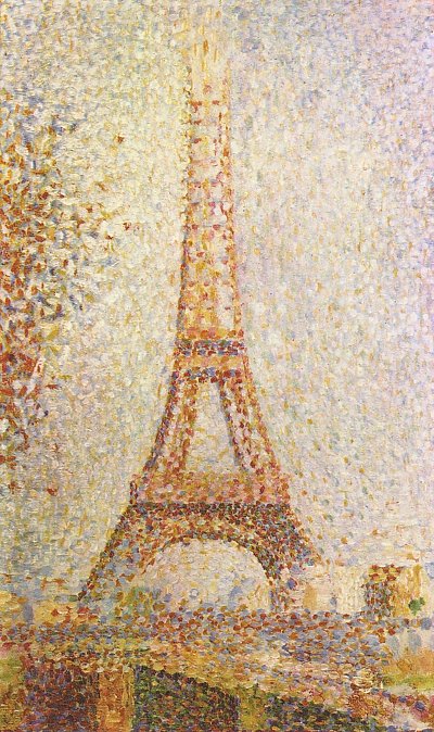 Der Eiffelturm von Georges Seurat als Kunstdruck auf Leinwand