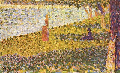 Frauen am Ufer von Georges Seurat als Kunstdruck auf Leinwand