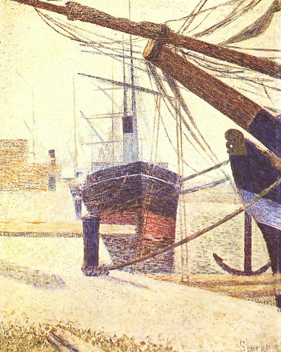 Hafen in Honfleur von Georges Seurat als Kunstdruck auf Leinwand