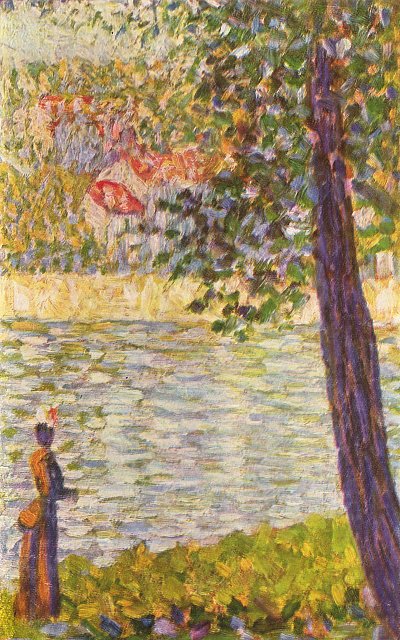 Morgenspaziergang von Georges Seurat als Kunstdruck auf Leinwand