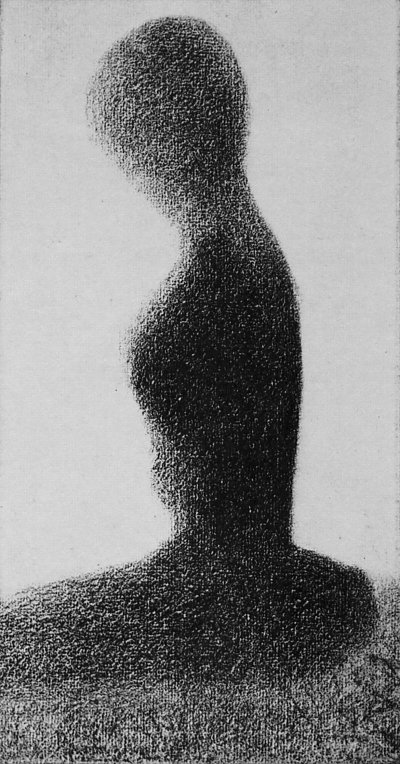 Sitzendes Maedchen von Georges Seurat als Kunstdruck auf Leinwand