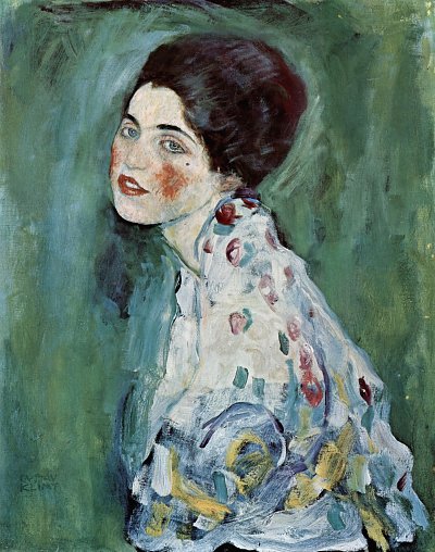 Damenbildnis 1 von Gustav Klimt als Kunstdruck auf Leinwand