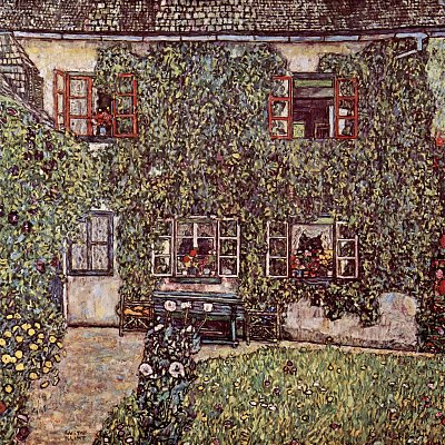 Forsthaus in Weissenbach am Attersee von Gustav Klimt als Kunstdruck auf Leinwand