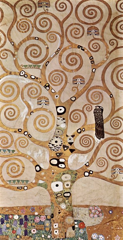 Lebensbaum von Gustav Klimt als Kunstdruck auf Leinwand