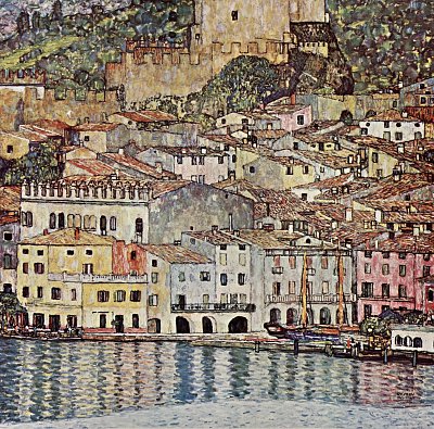 Malcesine am Gardasee von Gustav Klimt als Kunstdruck auf Leinwand