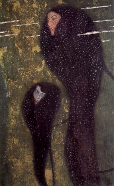 Nixen Silberfische von Gustav Klimt als Kunstdruck auf Leinwand