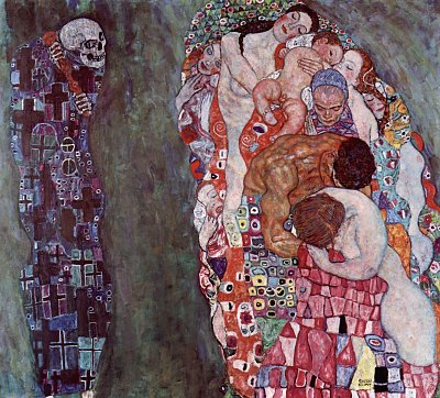 Tod und Leben von Gustav Klimt als Kunstdruck auf Leinwand