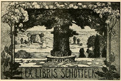 Ex libris Schotteck von Heinrich-Vogeler als Kunstdruck auf Leinwand