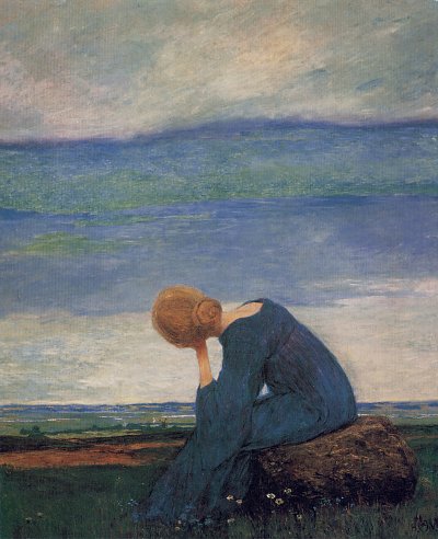 Sehnsucht (Träumerei) von Heinrich Vogeler als Kunstdruck auf Leinwand