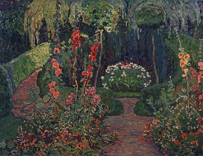 Sommergarten von Heinrich Vogeler als Kunstdruck auf Leinwand
