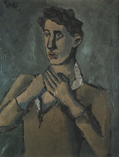 Der Enthusiast Bildnis Jean Cocteau von Helmut Kolle als Kunstdruck auf Leinwand