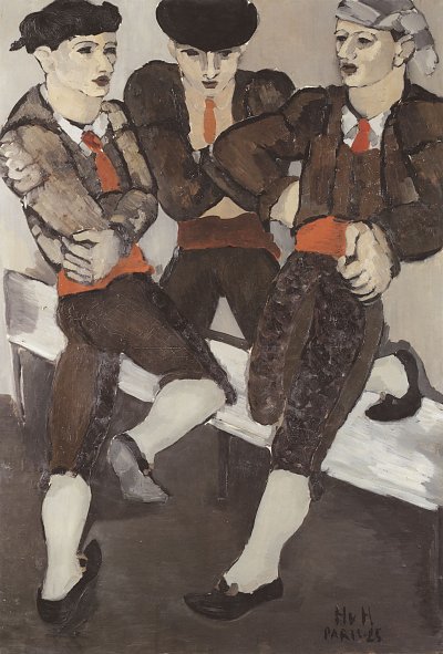 Die drei Toreros von Helmut Kolle als Kunstdruck auf Leinwand