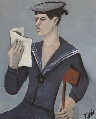 Lesender Matrose von Helmut Kolle als Kunstdruck auf Leinwand