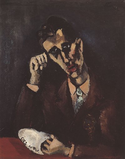 Letztes Selbstbildnis (mit Testament) von Helmut Kolle als Kunstdruck auf Leinwand