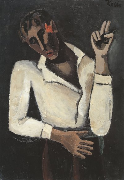 Selbstbildnis von Helmut Kolle als Kunstdruck auf Leinwand