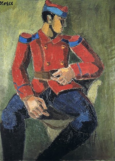 Sitzender Soldat Kunstdruck