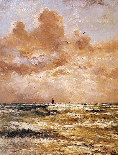 Back From Sea Sun von Hendrik Willem Mesdag als Kunstdruck auf Leinwand