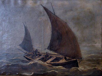 Seascape with smack von Hendrik Willem Mesdag als Kunstdruck auf Leinwand