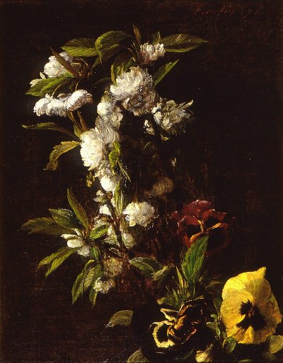 Bloemen von Henri Fantin Latour als Kunstdruck auf Leinwand