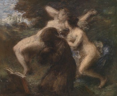 Die Versuchung des Hl Antonius von Henri Fantin Latour als Kunstdruck auf Leinwand