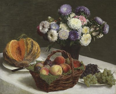 Fleurs et fruits von Henri Fantin Latour als Kunstdruck auf Leinwand