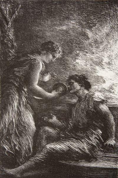 La Valkyrie von Henri Fantin Latour als Kunstdruck auf Leinwand