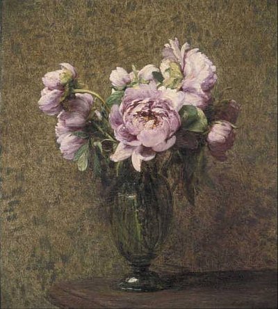Pioenen von Henri Fantin Latour als Kunstdruck auf Leinwand