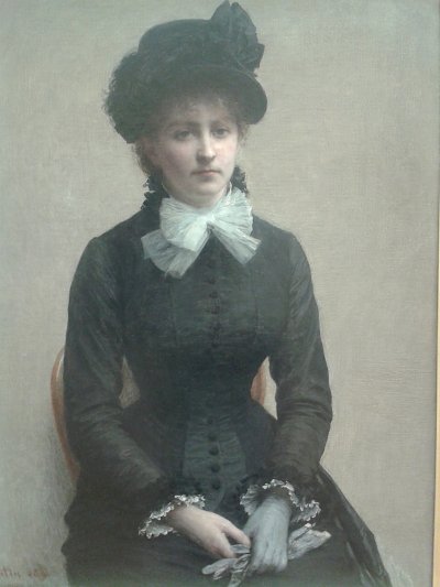 Portrait de Louise Riesener von Henri Fantin Latour als Kunstdruck auf Leinwand