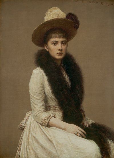 Portrait of Sonia von Henri Fantin Latour als Kunstdruck auf Leinwand