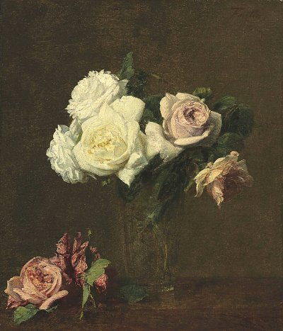 Roses von Henri Fantin Latour als Kunstdruck auf Leinwand