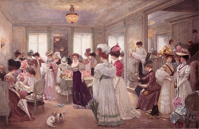 Five Hours at Paquin s von Henri Gervex als Kunstdruck auf Leinwand
