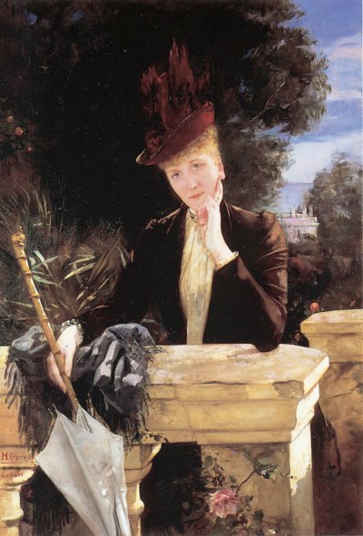 Gervex A Portrait of Marie Clotilde de Faret von Henri Gervex als Kunstdruck auf Leinwand