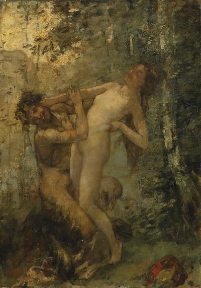 Satyre et Baccante von Henri Gervex als Kunstdruck auf Leinwand