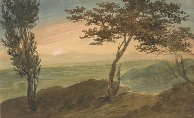 Landscape in the Auvergne von Henri Harpignies als Kunstdruck auf Leinwand