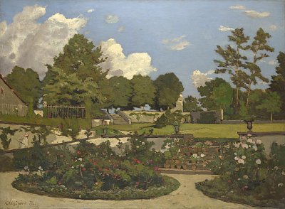 The painters garden at saint prive von Henri Harpignies als Kunstdruck auf Leinwand