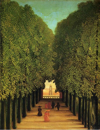 Alleyway in the park of saint cloud von Henri Rousseau als Kunstdruck auf Leinwand