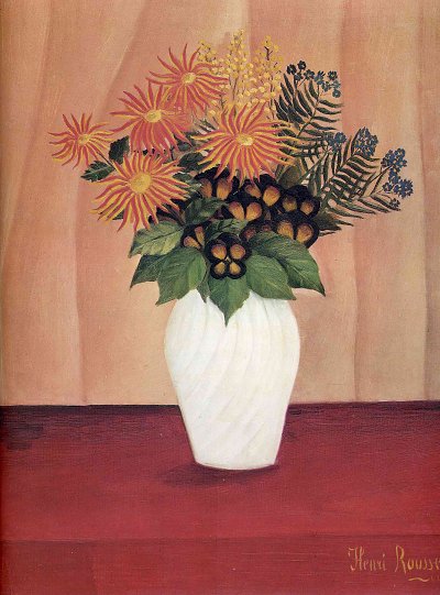 Bouquet of flowers von Henri Rousseau als Kunstdruck auf Leinwand