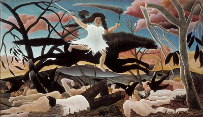 Der Krieg von Henri Rousseau als Kunstdruck auf Leinwand