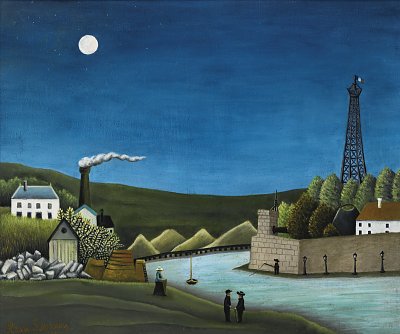 La Seine a Suresnes von Henri Rousseau als Kunstdruck auf Leinwand