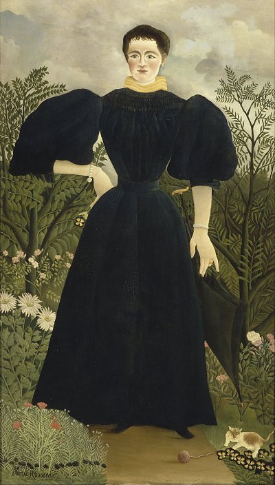 Portrait de Madame M von Henri Rousseau als Kunstdruck auf Leinwand