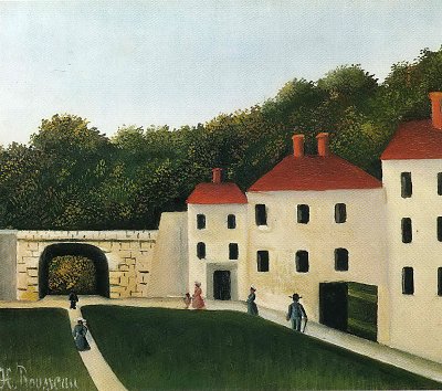 Promeneurs dans un Parc von Henri Rousseau als Kunstdruck auf Leinwand