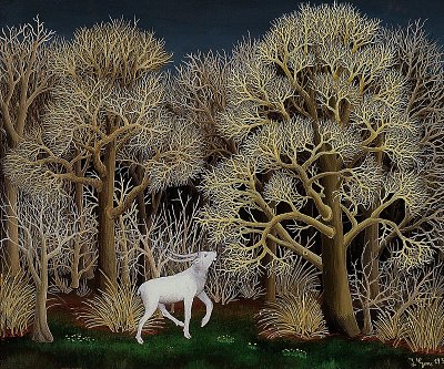 Redtree Times von Henri Rousseau als Kunstdruck auf Leinwand