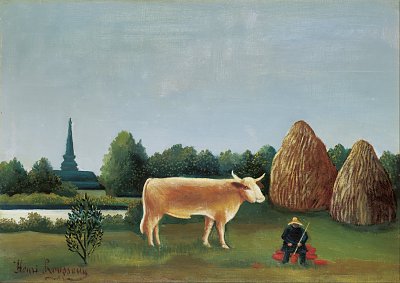 Scene in Bagneux on the Outskirts of Paris von Henri Rousseau als Kunstdruck auf Leinwand